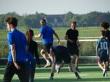 Laatste training S.K.N.W.K. JO11-1JM van seizoen 2022-2023 (partijtje tegen de ouders) (181/221)